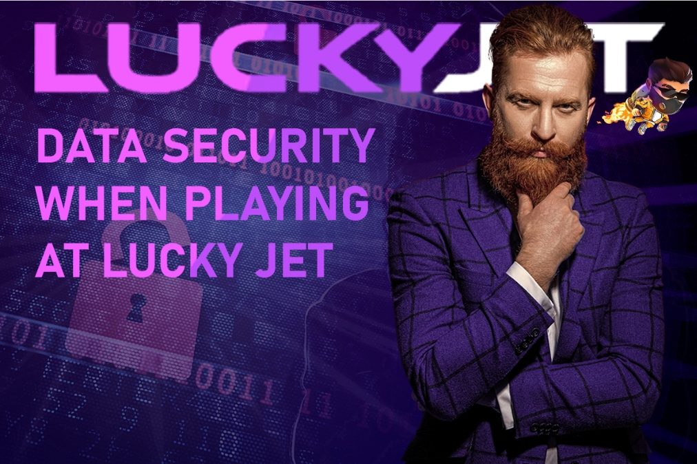Illustration highlighting Lucky Jet's commitment to data security while playing games.
